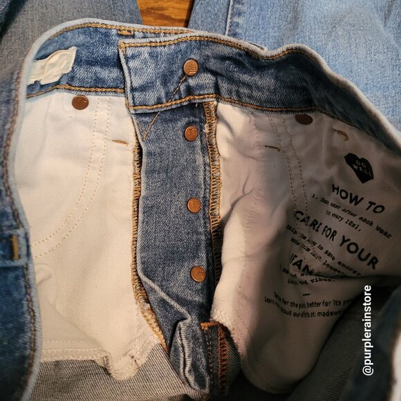 Madewell Jeans 27 Button Fly Skinny 10" High Rise Tummy Control Dewitt Wash - Picture 4 of 13